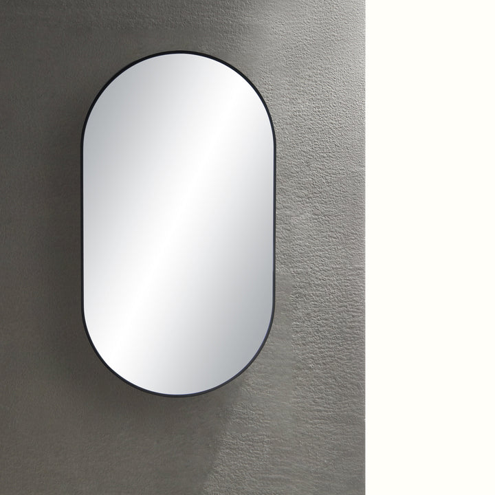 24" x 44" Metal Frame Wall-Mount Bathroom Mirror, Shatterproof