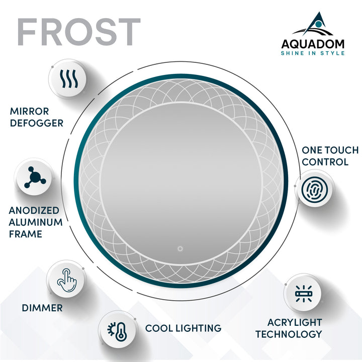 Frost 30" LED Bathroom Mirror, Anti-Fog