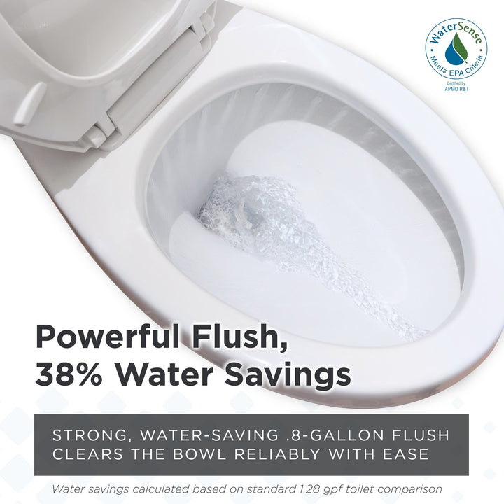 Viper® Select Chair Height 0.8 gpf 12" Rough-In Two-Piece Elongated Toilet 