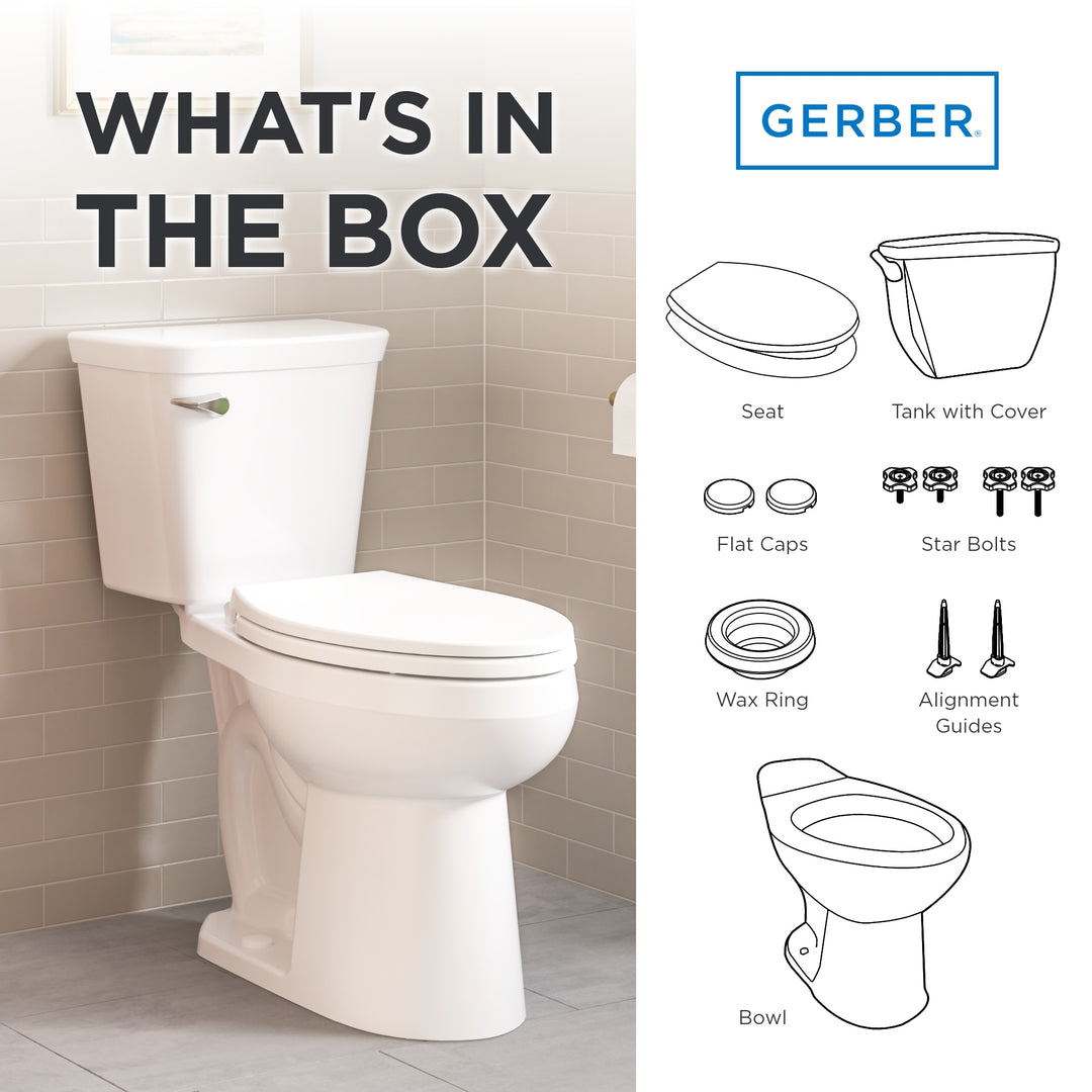 Viper® Select Chair Height 0.8 gpf 12" Rough-In Two-Piece Elongated Toilet 