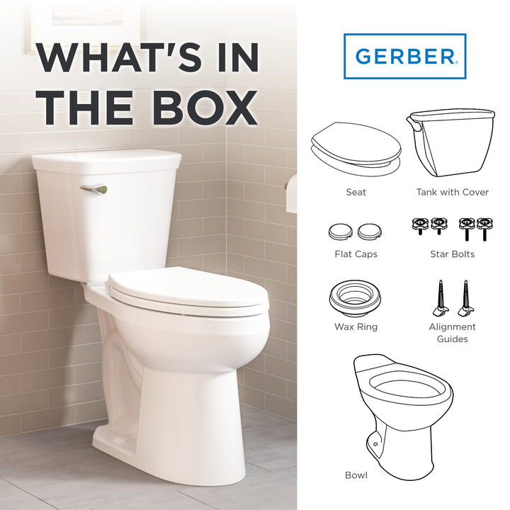 Viper® Select Chair Height 0.8 gpf 12" Rough-In Two-Piece Elongated Toilet 