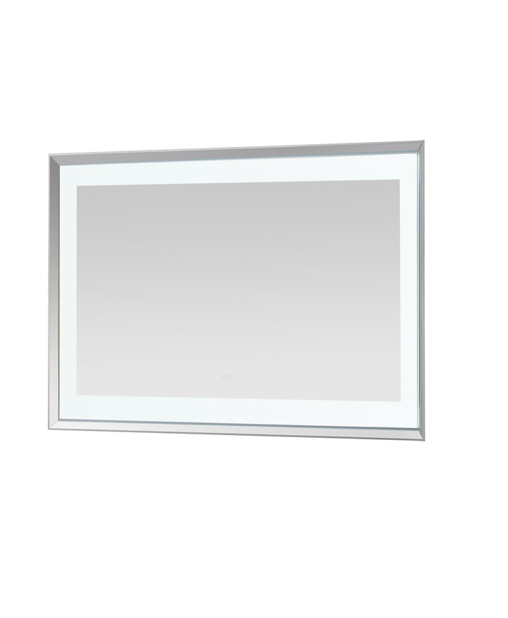 Madison 48" x 36" Framed LED Bathroom Mirror, Anti-Fog in Chrome