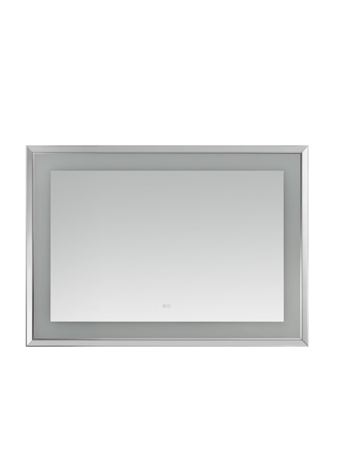 Madison 48" x 36" Framed LED Bathroom Mirror, Anti-Fog in Chrome