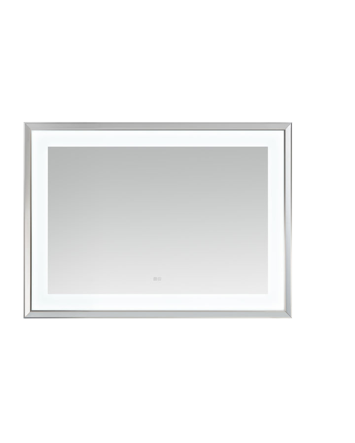 Madison 48" x 36" Framed LED Bathroom Mirror, Anti-Fog in Chrome