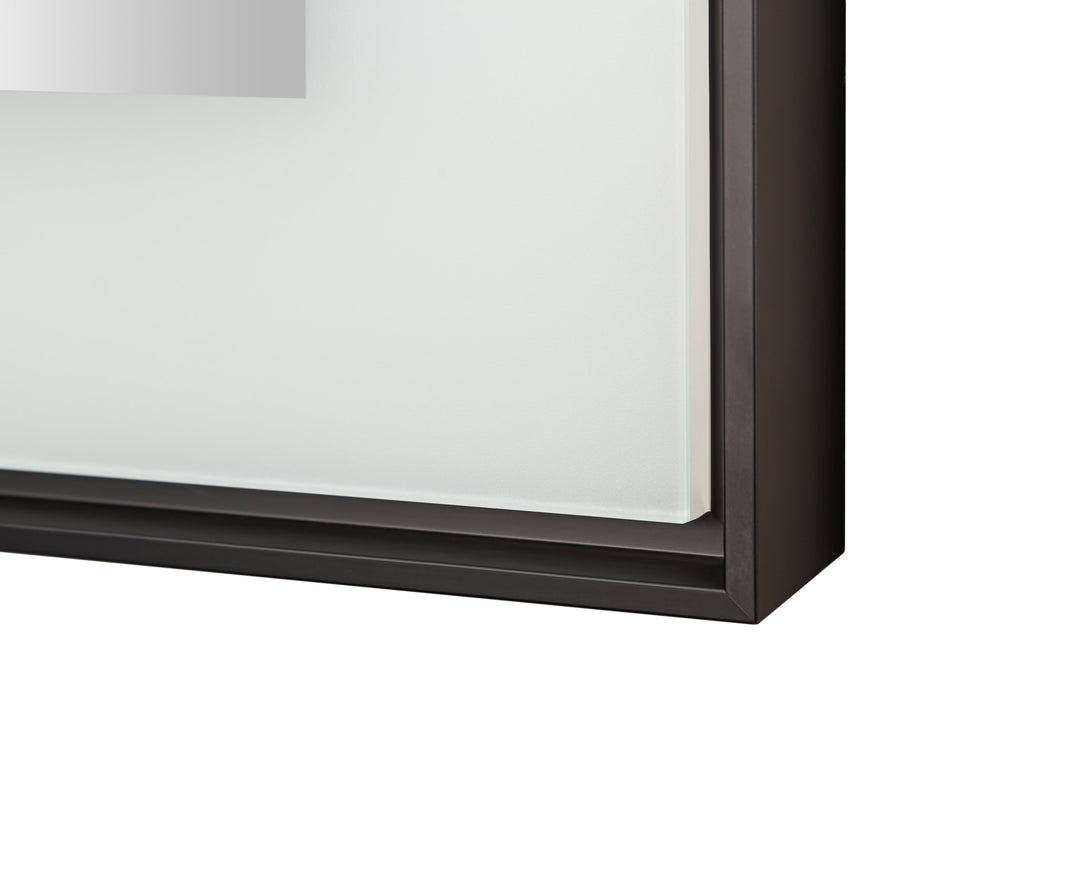 Lexington 30" x 36" LED Bathroom Mirror in Matte Black, Anti-Fog