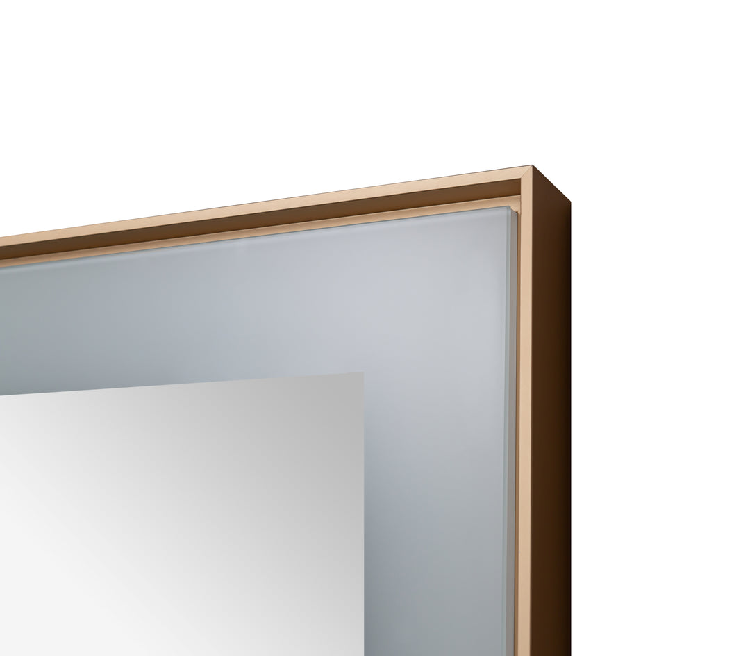 Lexington 24" x 36" LED Bathroom Mirror in Brushed Gold, Anti-Fog