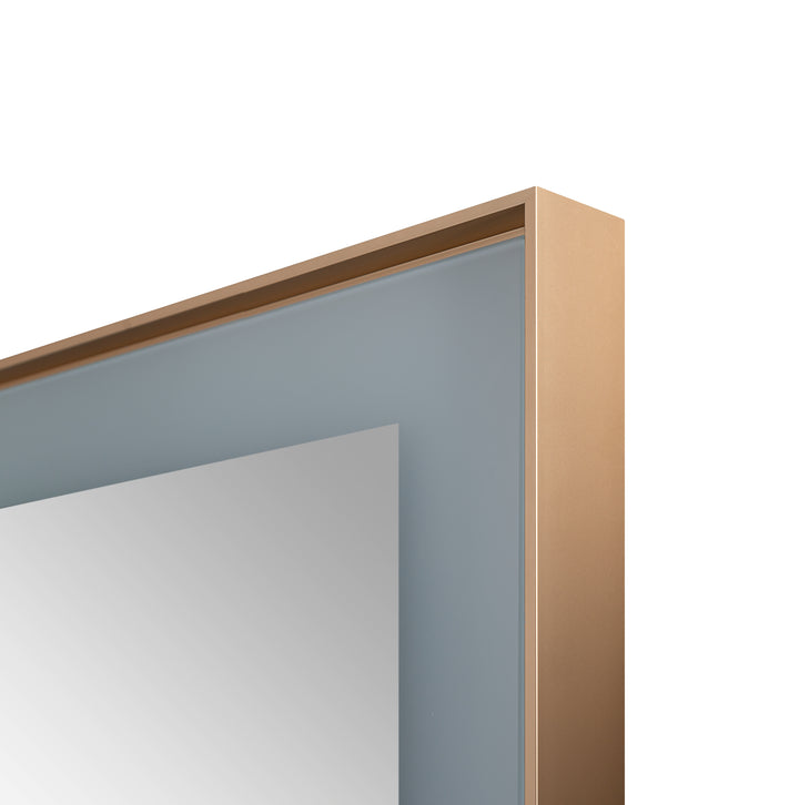 Lexington 30" x 36" LED Bathroom Mirror in Brushed Gold, Anti-Fog