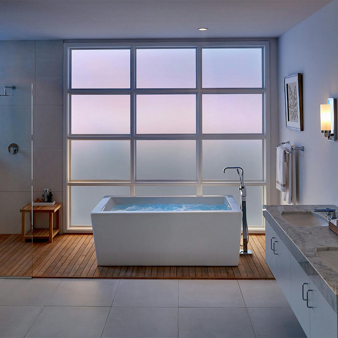 BIANCA® 6636 Freestanding Heated Soak Chroma Bath White
