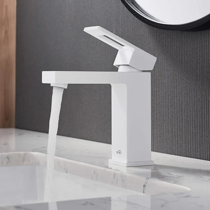 Quadra Single-Handle Single-Hole Bathroom Faucet with Pop-Up Drain