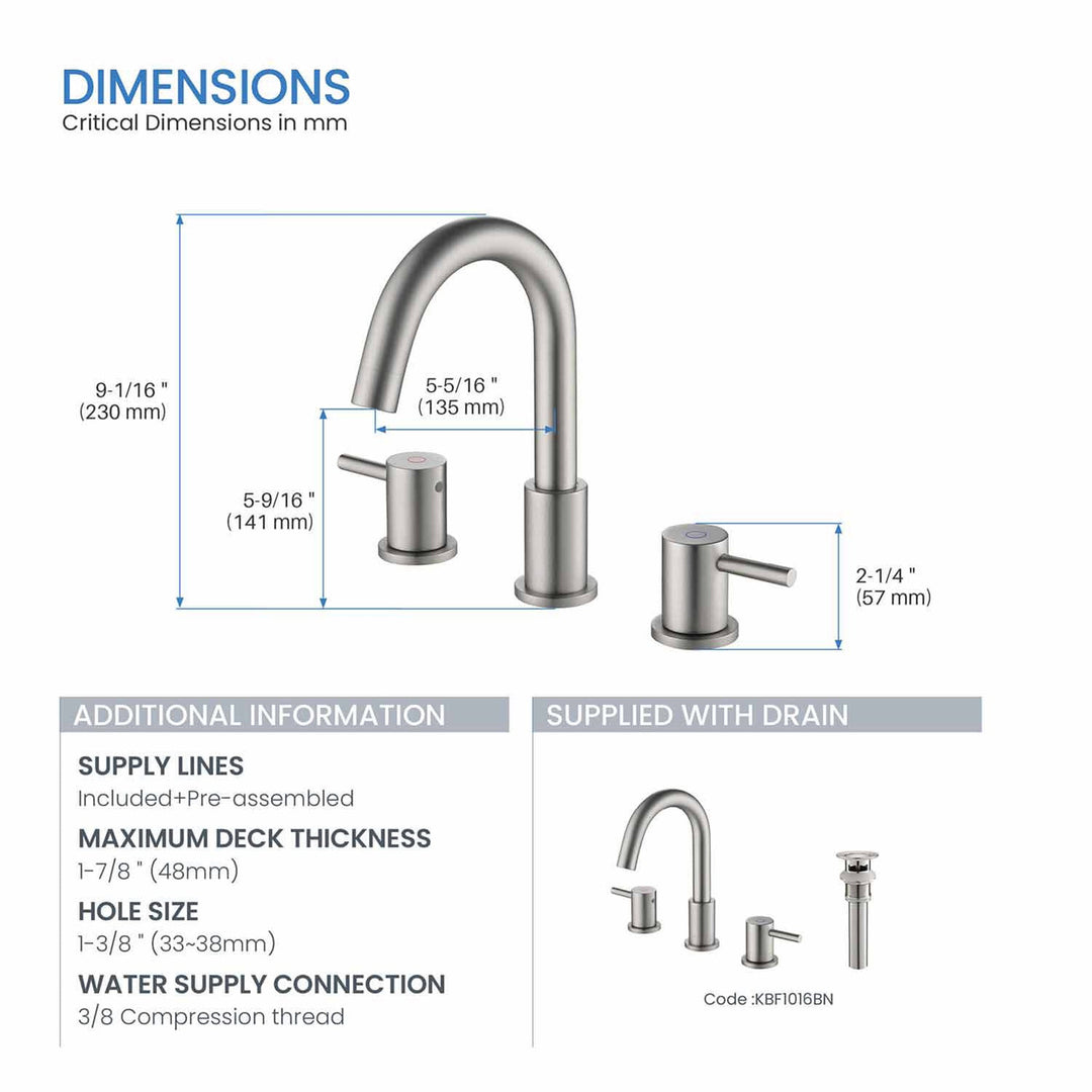 Widespread Bathroom Faucet in KBF1016