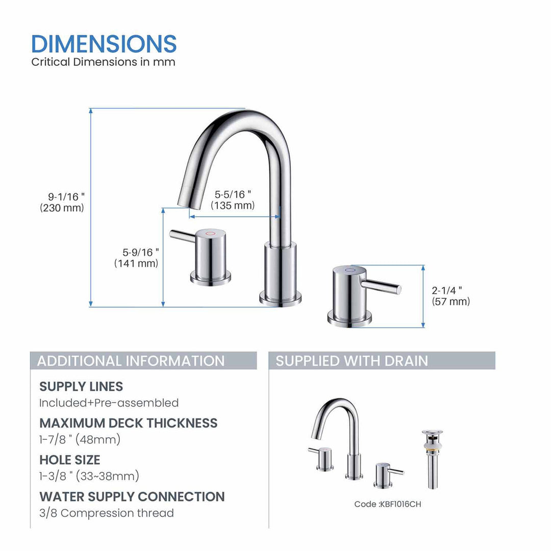 Widespread Bathroom Faucet in KBF1016