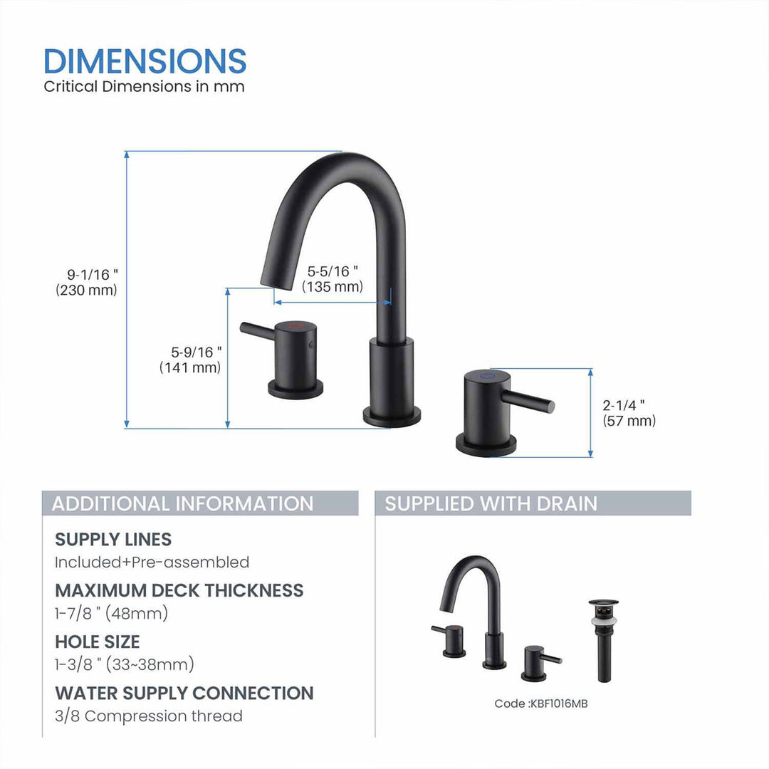 Widespread Bathroom Faucet in KBF1016