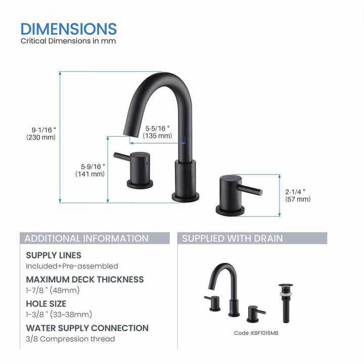 Widespread Bathroom Faucet in KBF1016