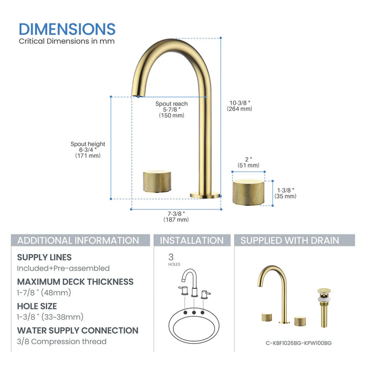 Widespread Bathroom Faucet in KBF1026