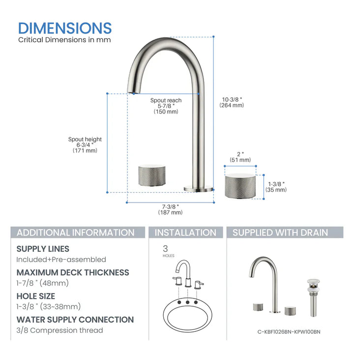 Widespread Bathroom Faucet in KBF1026