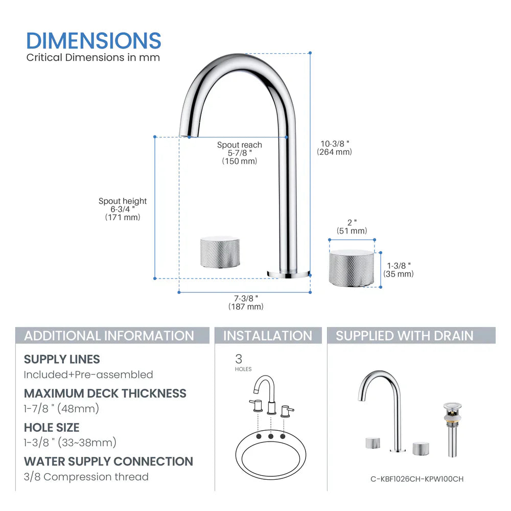 Widespread Bathroom Faucet in KBF1026