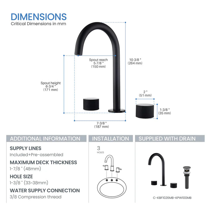 Widespread Bathroom Faucet in KBF1026