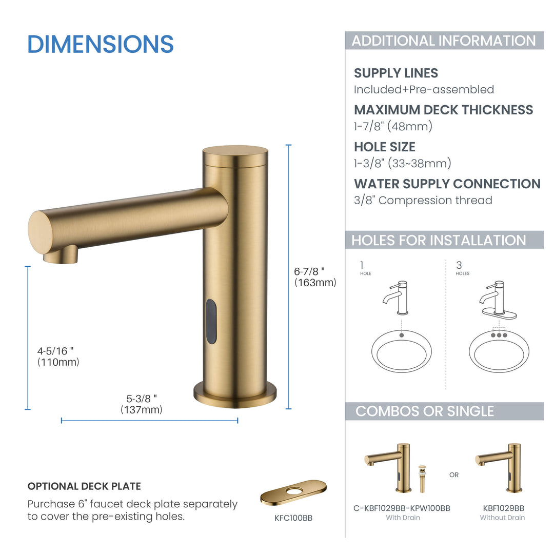 Halo Touchless Bathroom Faucet with Pop-Up Drain