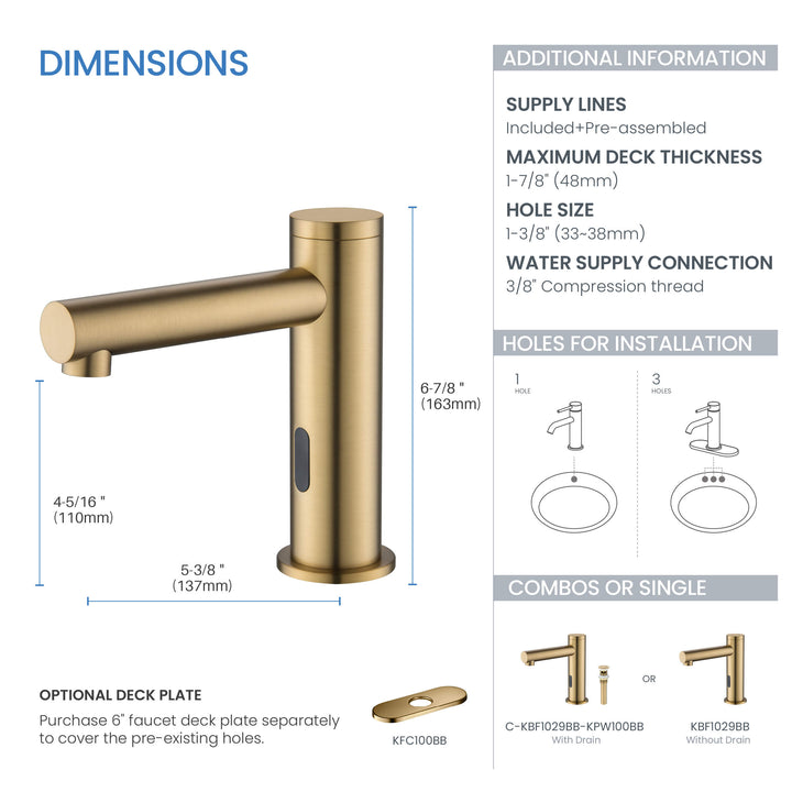 Halo Touchless Bathroom Faucet with Pop-Up Drain
