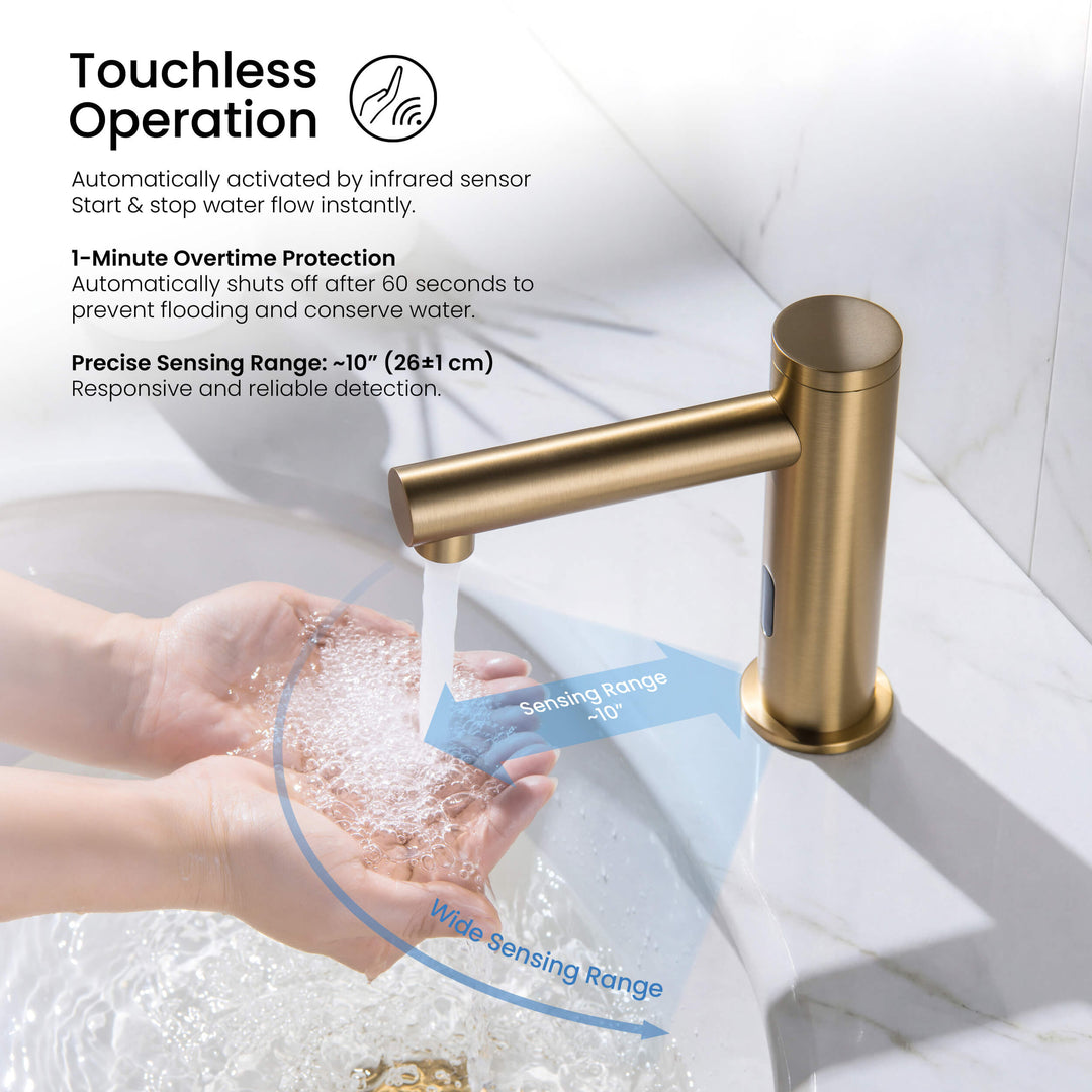Halo Touchless Bathroom Faucet with Pop-Up Drain