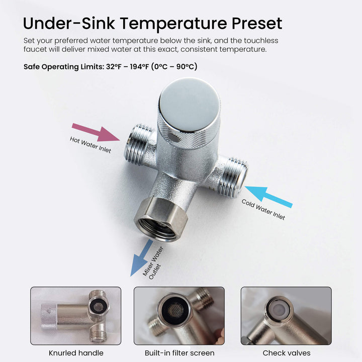 Halo Touchless Bathroom Faucet with Pop-Up Drain