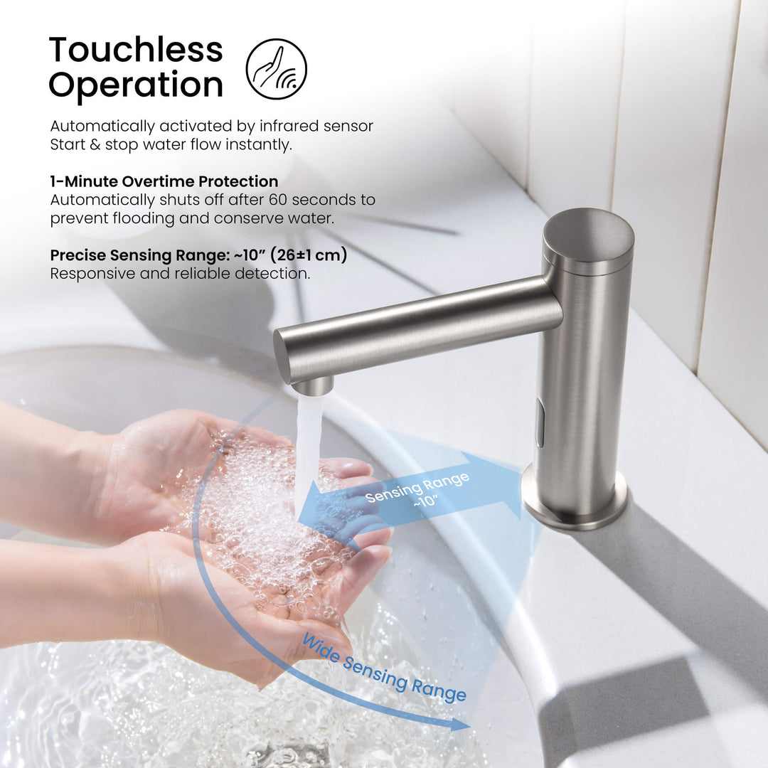 Halo Touchless Bathroom Faucet with Pop-Up Drain