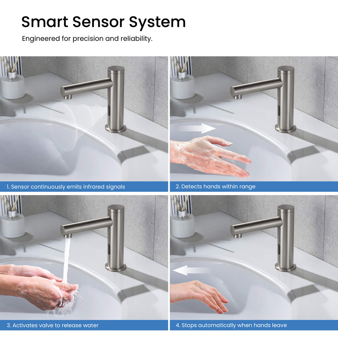 Halo Touchless Bathroom Faucet with Pop-Up Drain