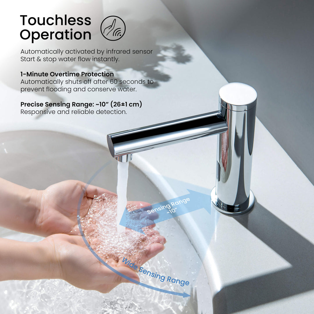 Halo Touchless Bathroom Faucet with Pop-Up Drain