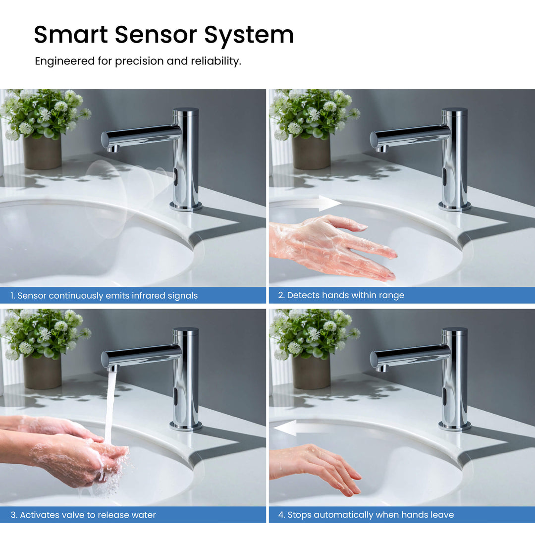 Halo Touchless Bathroom Faucet with Pop-Up Drain