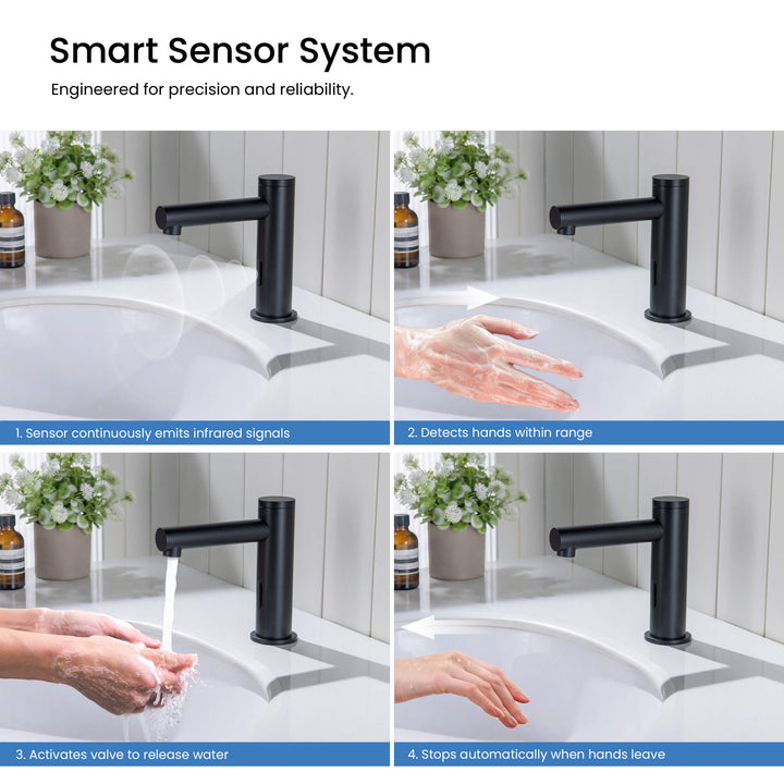 Halo Touchless Bathroom Faucet with Pop-Up Drain
