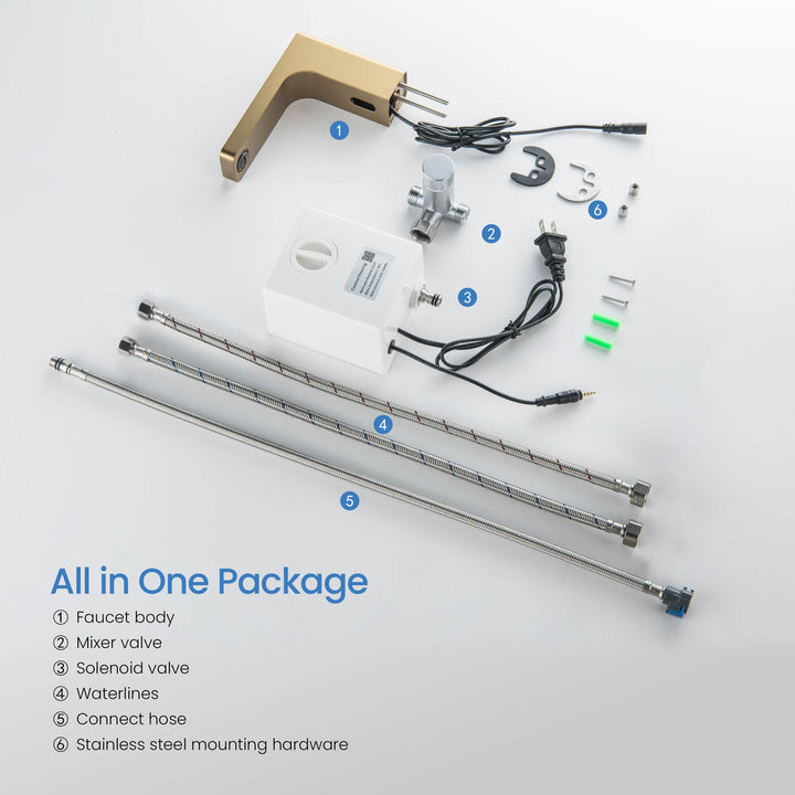 Fusion Touchless Bathroom Faucet with Pop-Up Drain