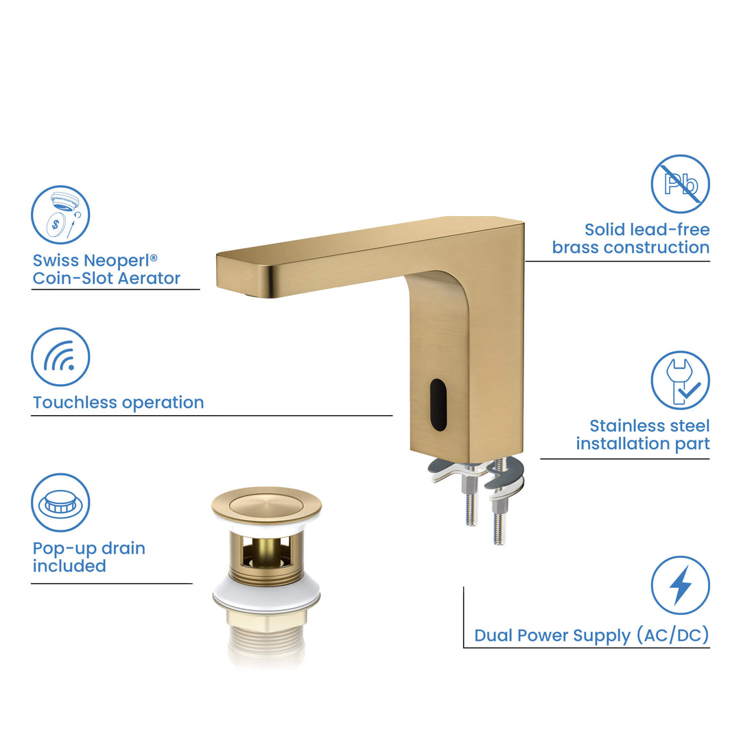 Fusion Touchless Bathroom Faucet with Pop-Up Drain