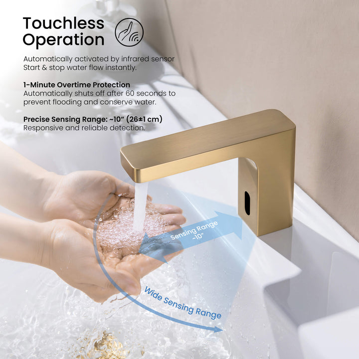 Fusion Touchless Bathroom Faucet with Pop-Up Drain