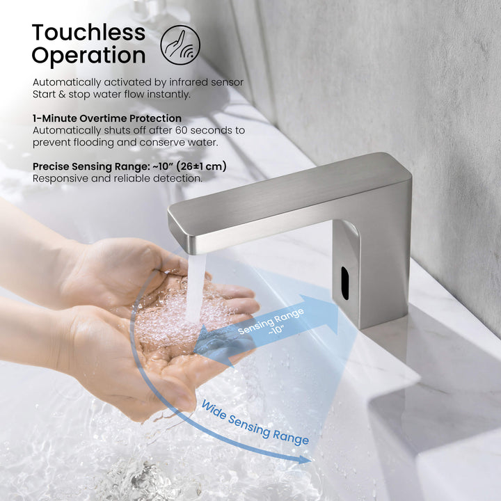 Fusion Touchless Bathroom Faucet with Pop-Up Drain