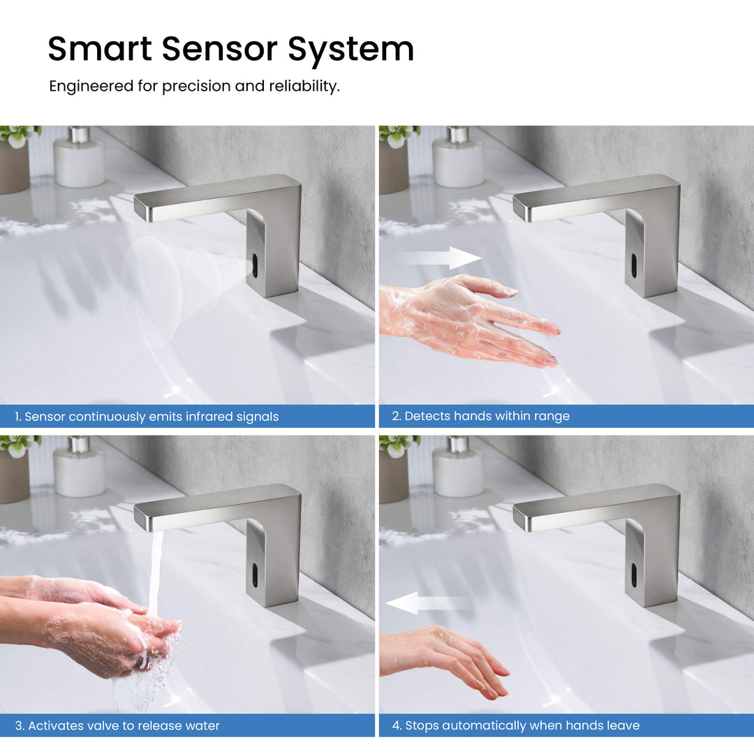 Fusion Touchless Bathroom Faucet with Pop-Up Drain