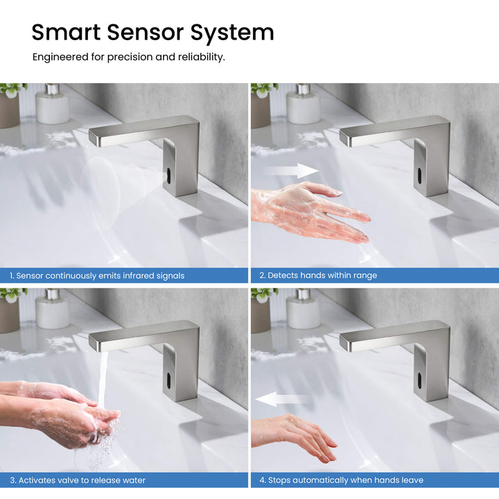 Fusion Touchless Bathroom Faucet with Pop-Up Drain