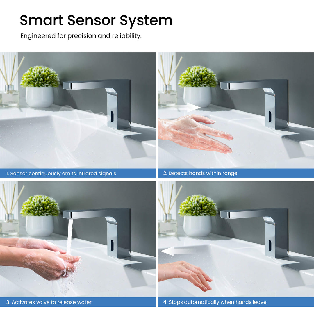 Fusion Touchless Bathroom Faucet with Pop-Up Drain