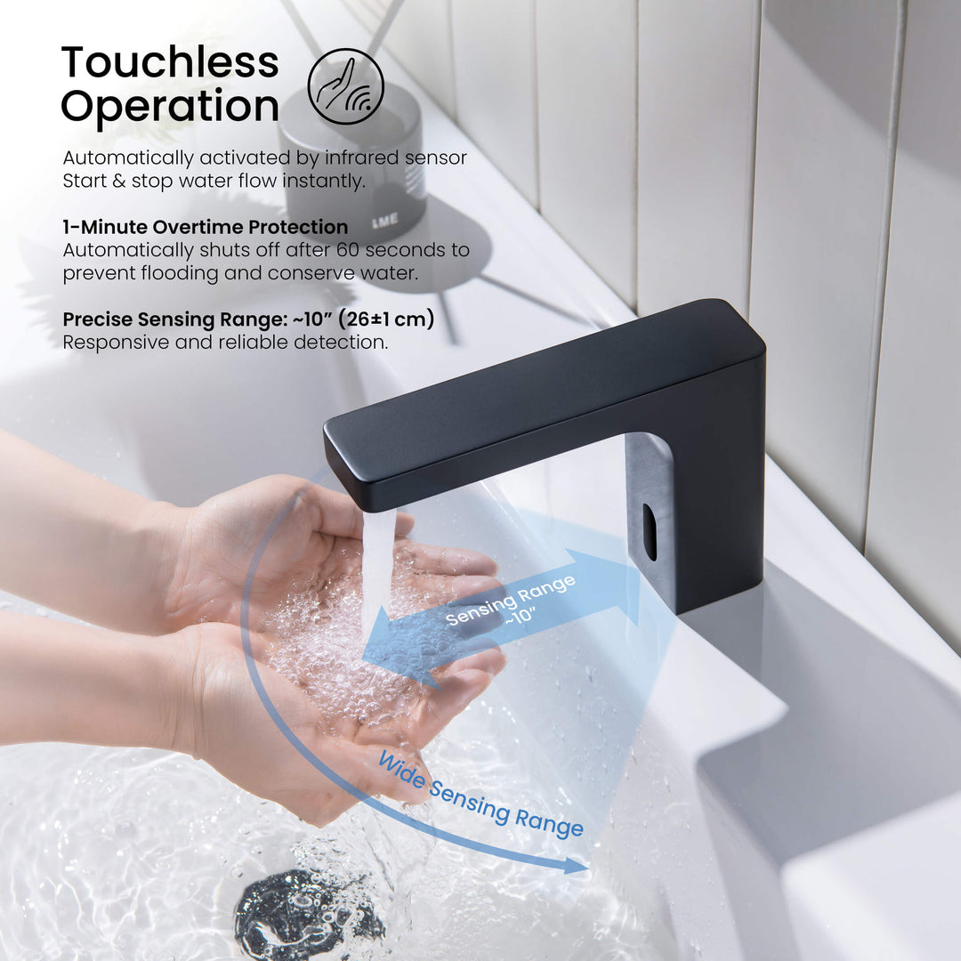 Fusion Touchless Bathroom Faucet with Pop-Up Drain