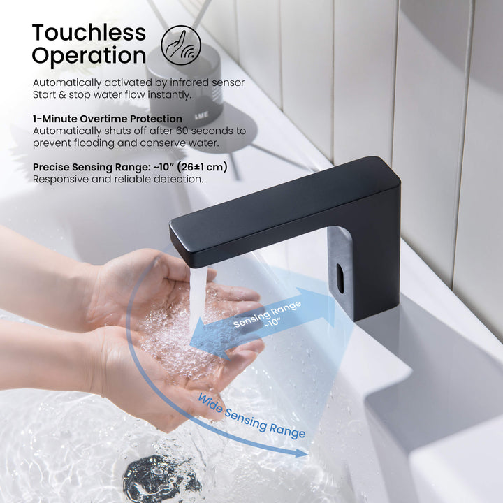 Fusion Touchless Bathroom Faucet with Pop-Up Drain