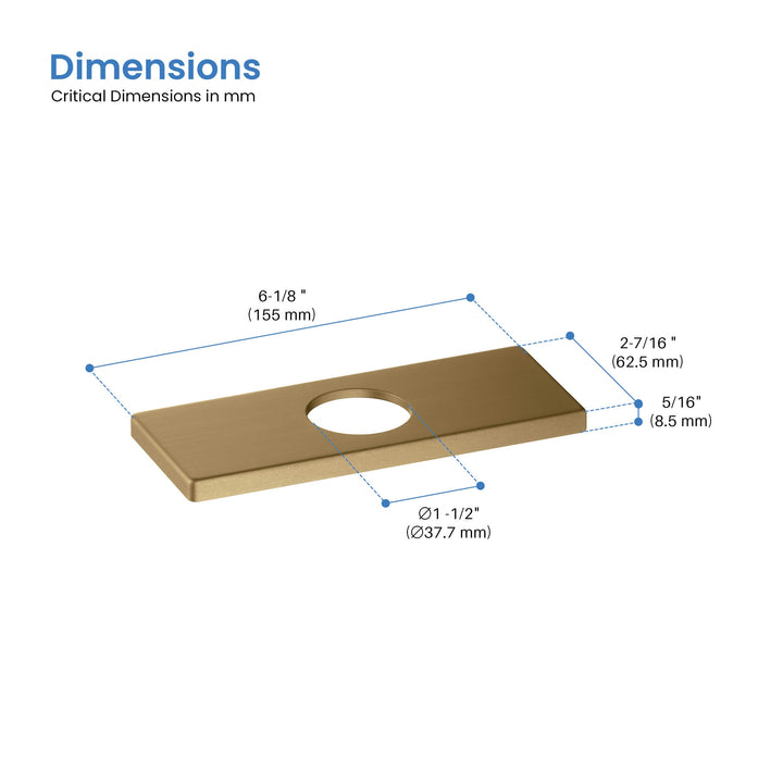 Quadra 6" Bathroom Faucet Hole Cover