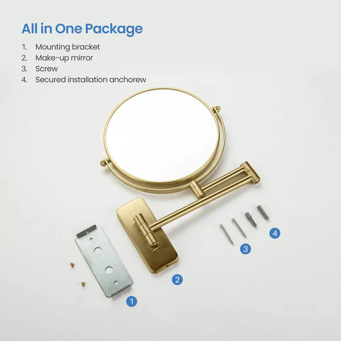Wall-Mount Magnifying Makeup Mirror