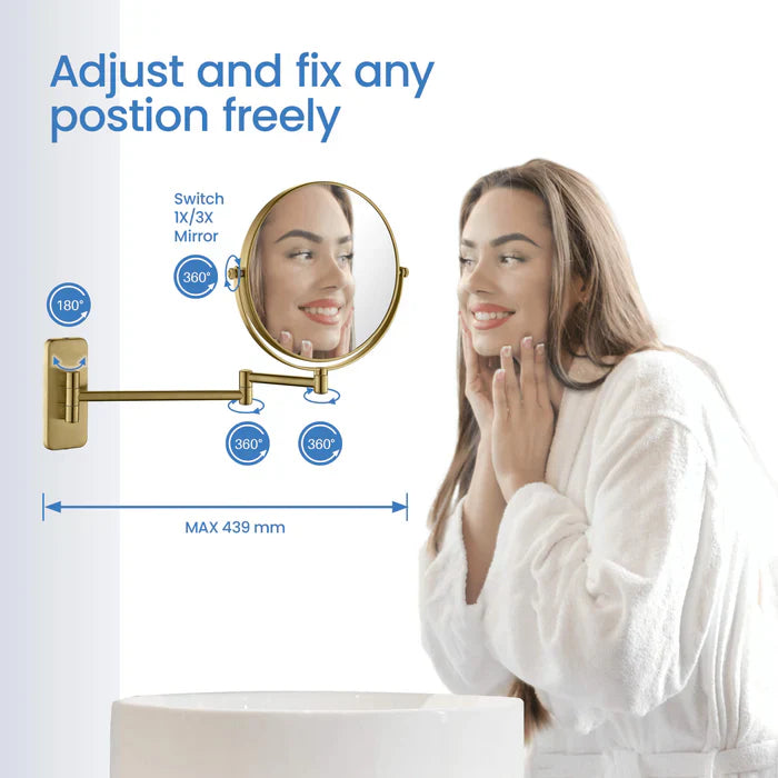Wall-Mount Magnifying Makeup Mirror