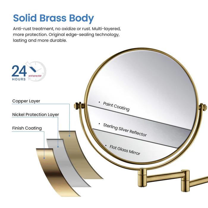 Wall-Mount Magnifying Makeup Mirror