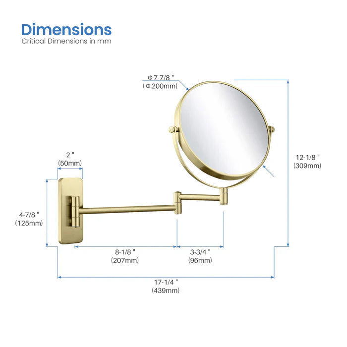 Wall-Mount Magnifying Makeup Mirror