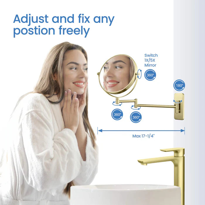 Wall-Mount Magnifying Makeup Mirror