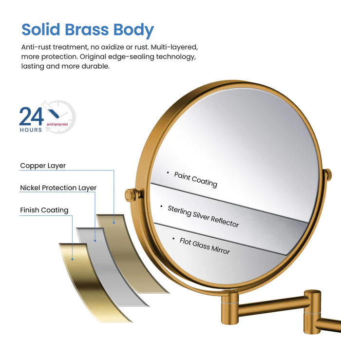 Wall-Mount Magnifying Makeup Mirror