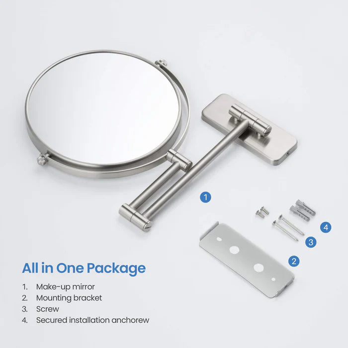 Wall-Mount Magnifying Makeup Mirror