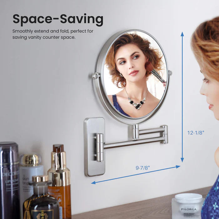 Wall-Mount Magnifying Makeup Mirror