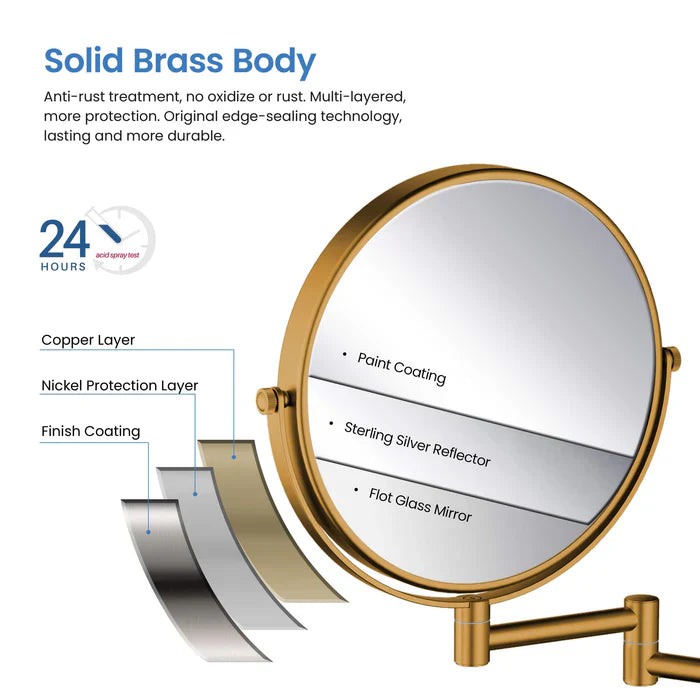 Wall-Mount Magnifying Makeup Mirror