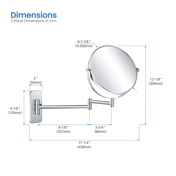 Wall-Mount Magnifying Makeup Mirror